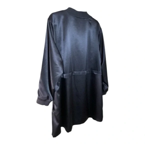 Rebel Wilson X ageless satin drawstring 2way zipper bomber jacket - Picture 3 of 7